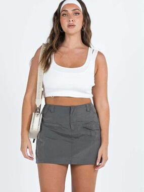 Princess Polly Dark Grey Cargo Utility Mini Skirt
